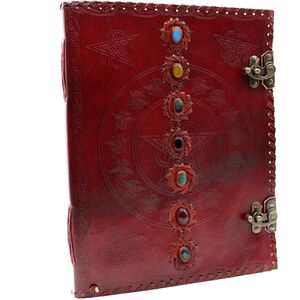 Huge 7 Chakra Leather Book (200 pages)