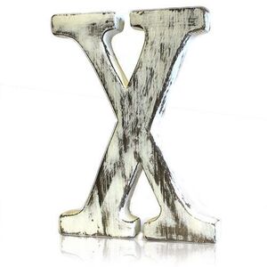 Handcrafted Shabby Chic Alphabet Letter X