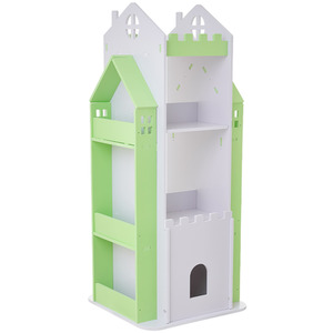 Lifeideas 4-Tier Rotating Castle Bookshelf for Kids
