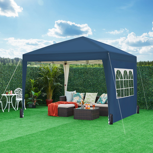 Yaheetech Outdoor Heavy Duty Gazebo Pop-up Canopy - Navy Blue / 300cm