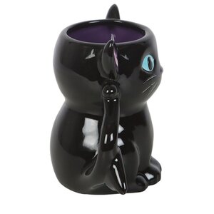 Cute Creepy Bat Cat Mug Black Ceramic Witch Gift