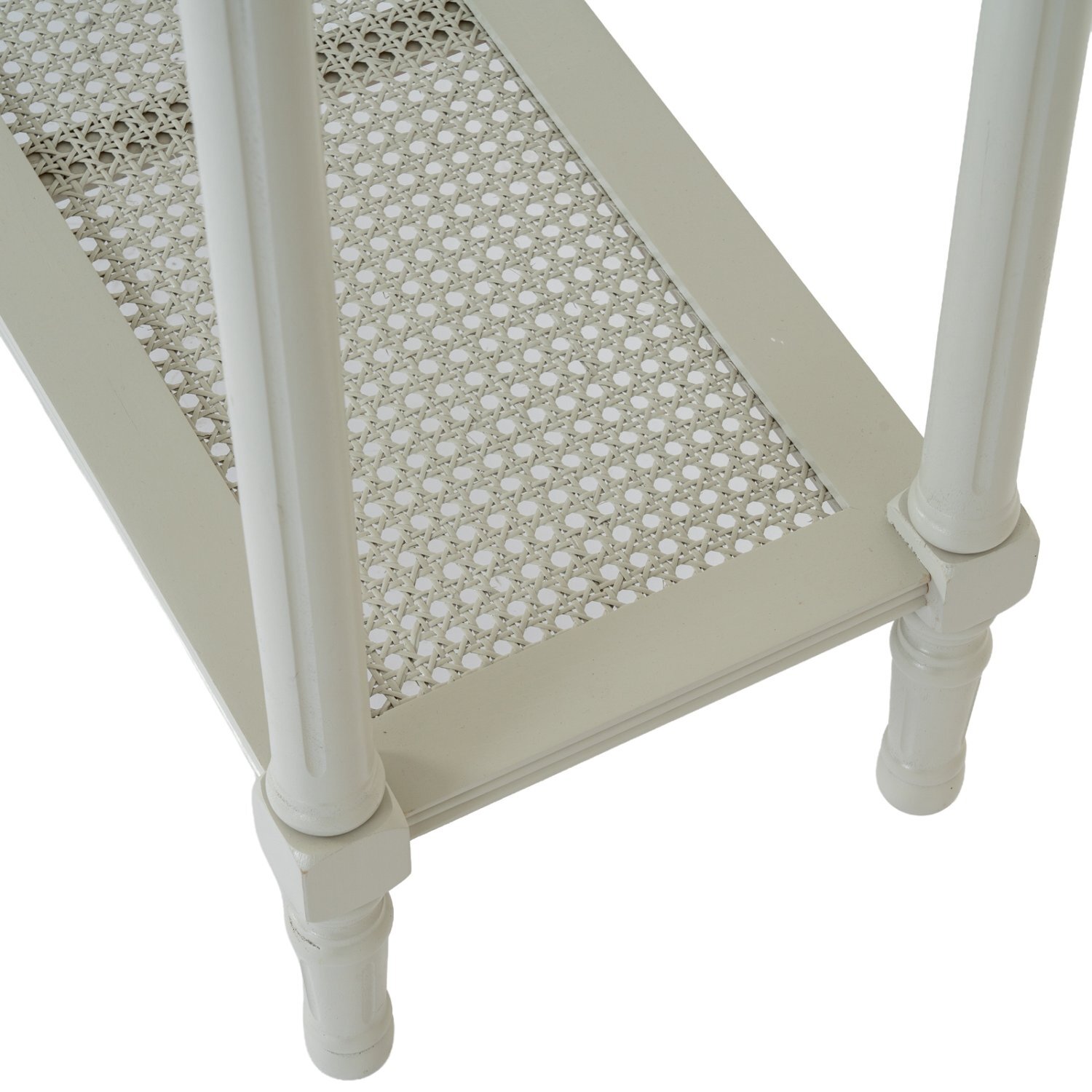 Belmont Rattan Console Table Elegant Tactile Versatile Decor - White