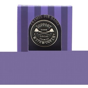Support Your Local Witch Coven Enamel Pin Badge Spooky Accessory