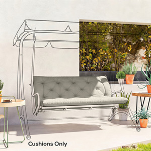 Outsunny Garden Bench Cushion, Seat Pad, Ties