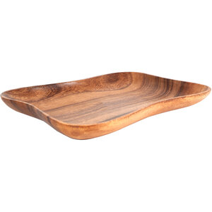 Kora Acacia Small Curved Rectangle Serving Dish