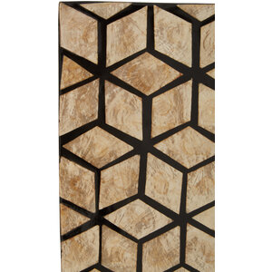 Sunburst Wooden Wall Mirror with Nail head
