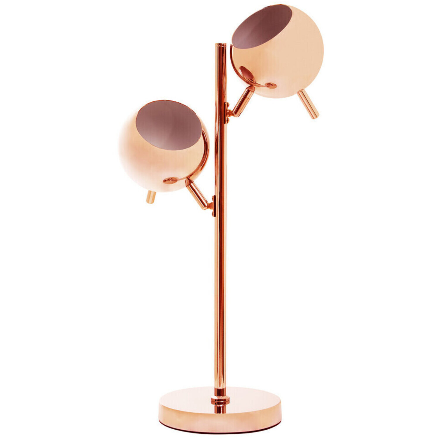 Karter Copper Finish Table Lamp With Two Lights - Gold