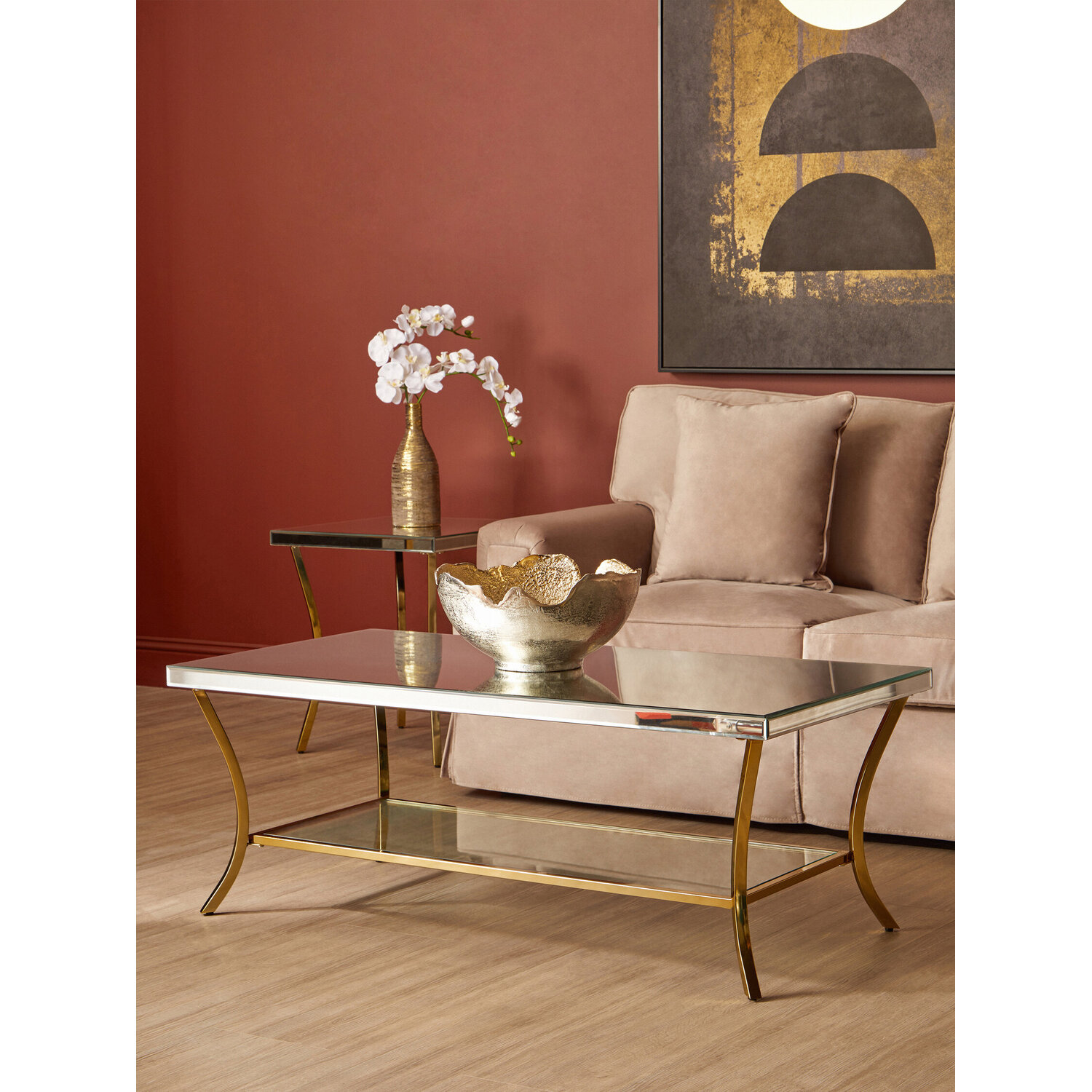Kensington Townhouse Silver Coffee Table - Gold