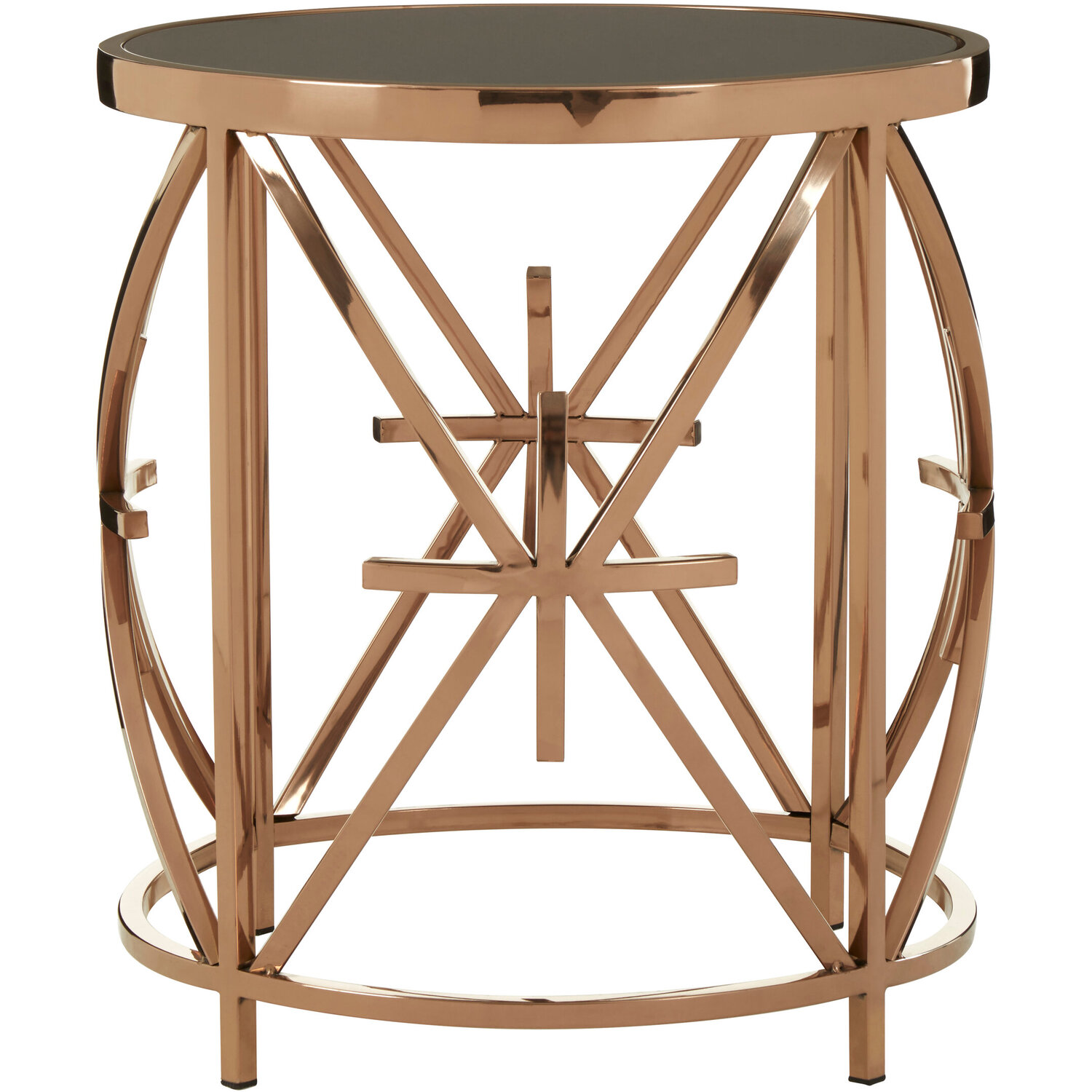 Tula Round Star Base Side Table - Gold