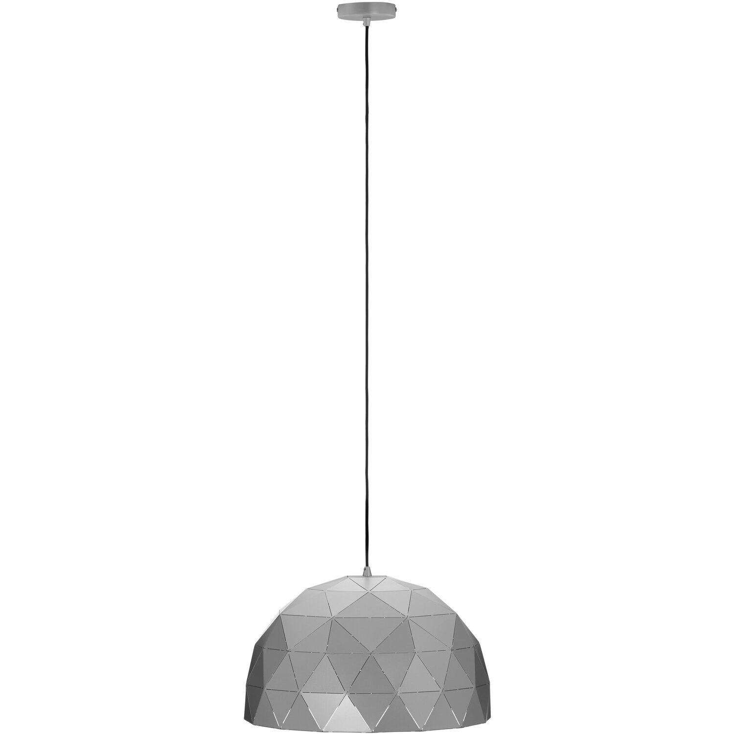 Mateo Medium Silver Dome Pendant Light - Silver