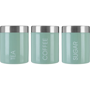 Liberty Set of 3 Pistachio Enamel Canisters