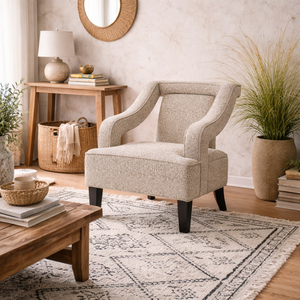 Letterkenny Chenille Armchair with Matt Legs