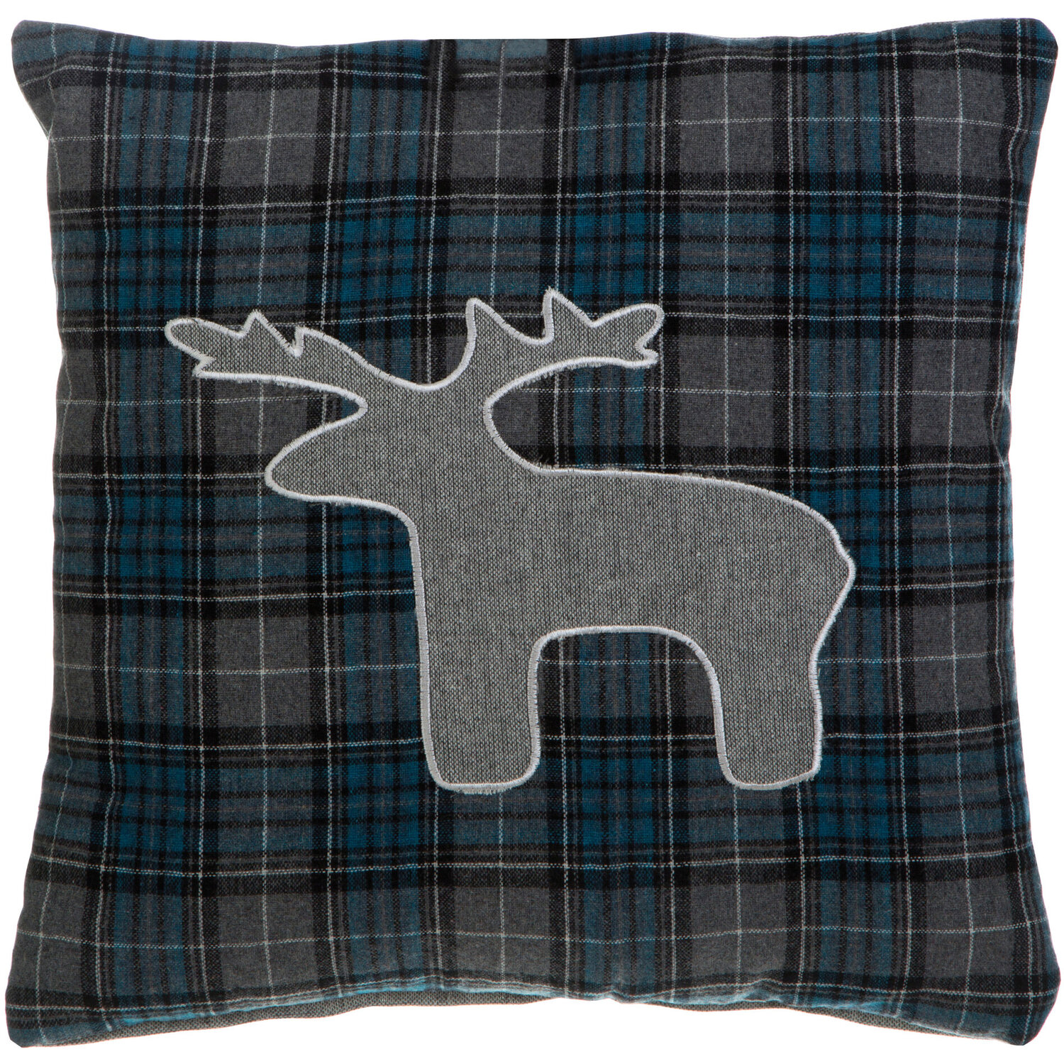 Heritage Stag Cushion - Blue