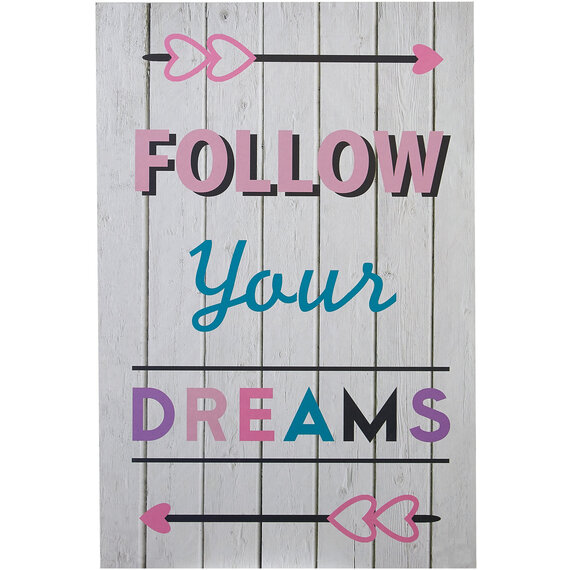 Kids Follow Your Dreams Wall Plaque