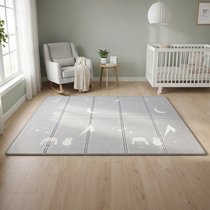 Reversible Toddler Play Mat ¿ Unicorn & Moon and Stars