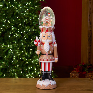 Glitter Spinning Gingerbread Nutcracker