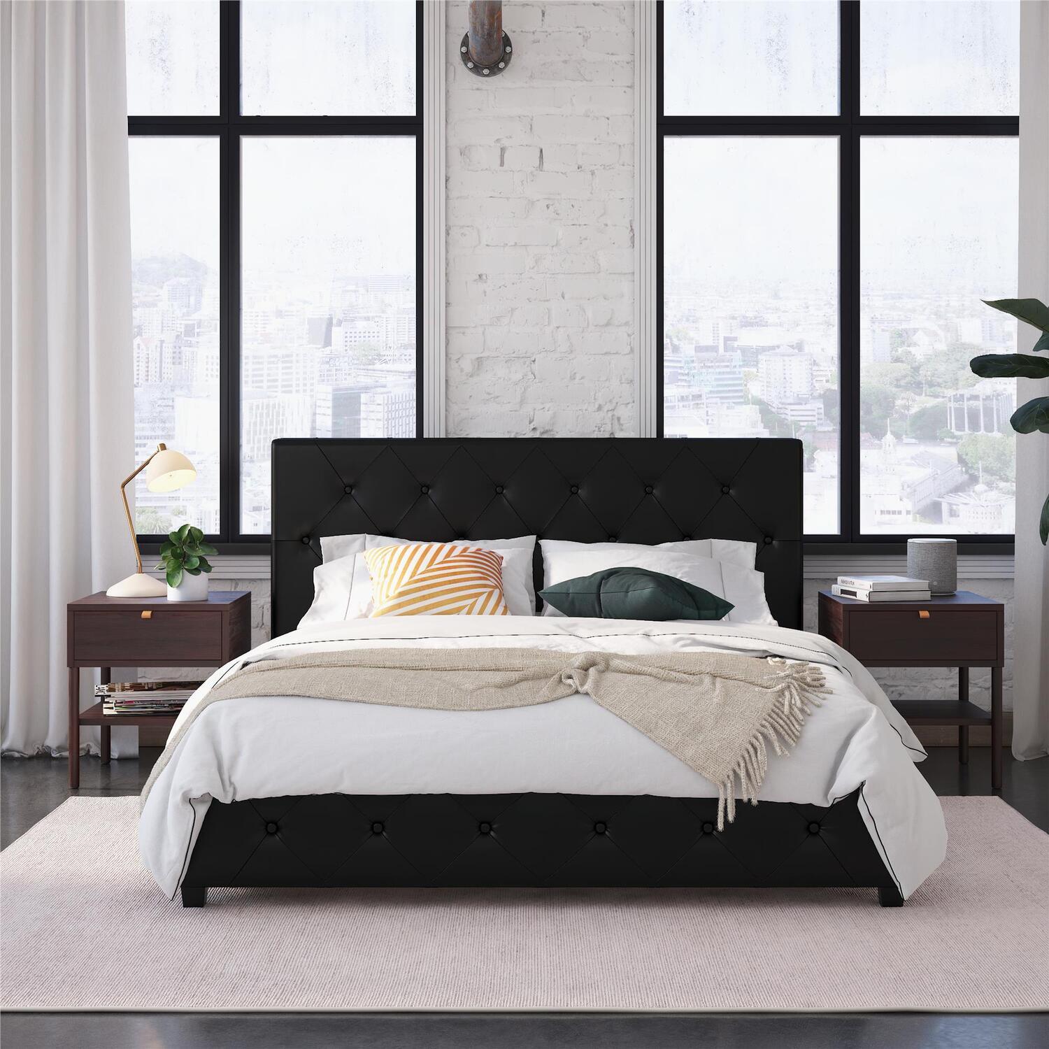 Dakota Upholstered Bed - Black King