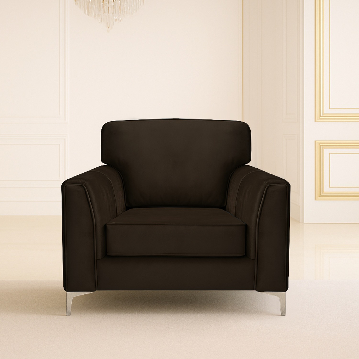 Regency Plush Velvet Sofa Chair - Bourneville
