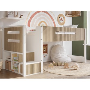 Luca Mid Sleeper Ribbed Storage Bed