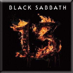 Black Sabbath 13 Flame Fridge Magnet