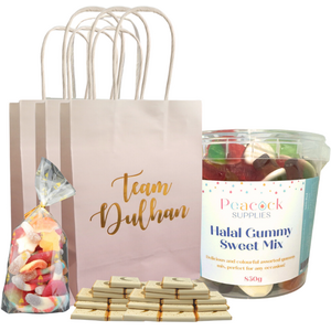 Team Dulhan Treat Bag Bundle (10pk) - Pink & Gold