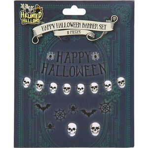 11 Piece Happy Halloween Banner Set