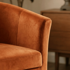 Rusty Orange Bedford Small Padded Curved Back Tub Chair shot 16028174