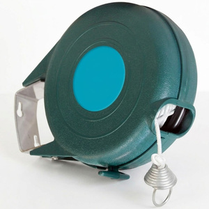 12m Retractable Reel Washing Line Outdoor Wall Mounted Extendable Clothes Line