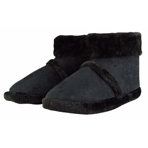 Mens Soft Plush Lined Memory Foam Slipper Booties