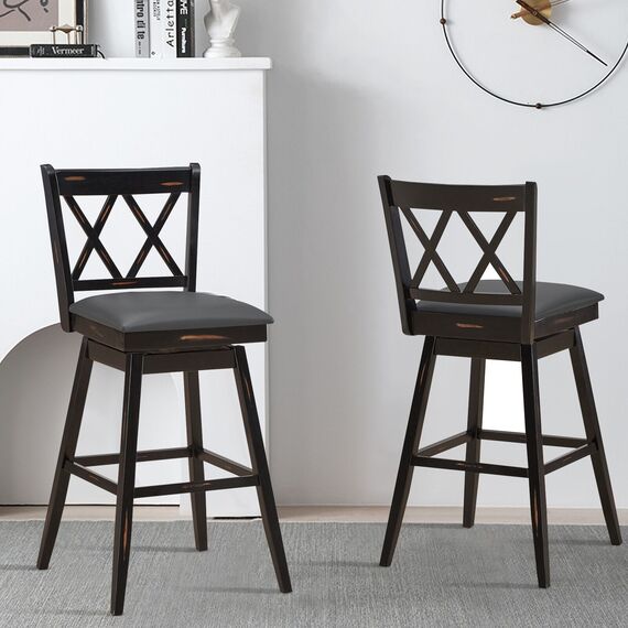 2 Pack 29in Swivel Pub Bar Stools