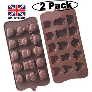 2PC Animals Bear Silicone Chocolate 30 Mould