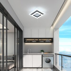 GOECO LED Ceiling Light 24W Modern LED Ceiling Light Square 6500K