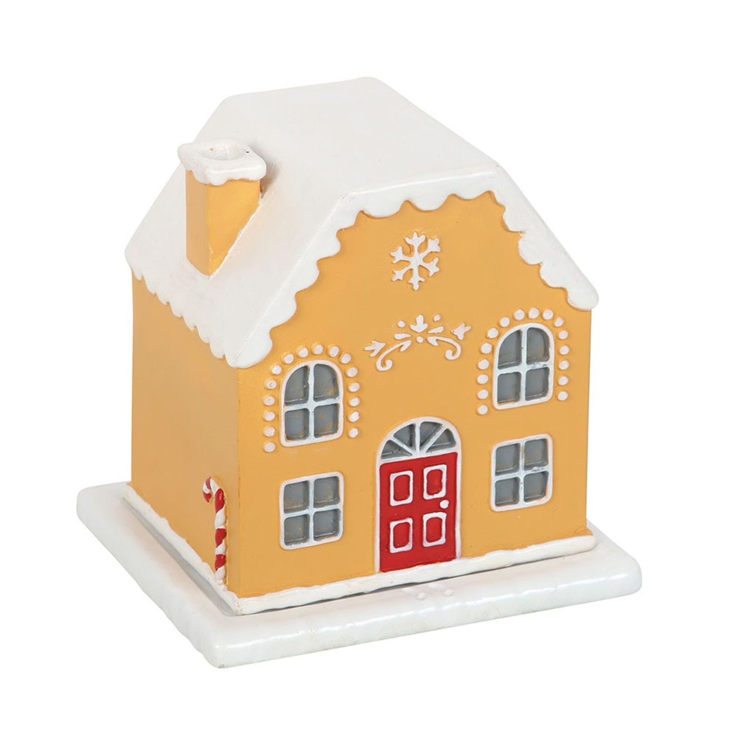 Something Different Unisex White Candy Cane Gingerbread House Incense Holder In - Image 2