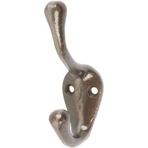 Narrow Hat & Coat Hook - W25mm x H80mm - Raw - Pack of 5