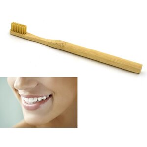 Adult Reusable Bamboo Handle Toothbrush Soft Nylon Bristles - Set Of 2
