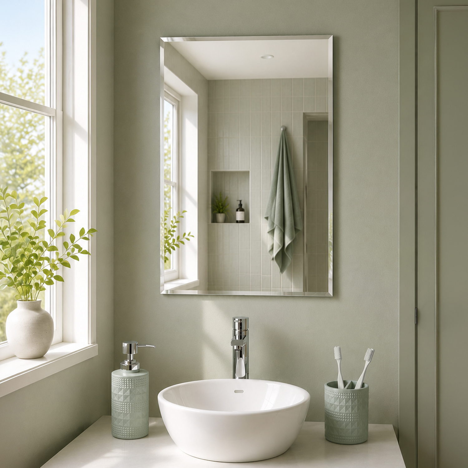 Fairmont Rectangular Mirror - Mirror / 60cm