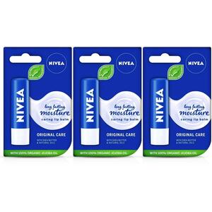 Nivea Original Care Lip Balm Stick 4.8g - Pack of 3
