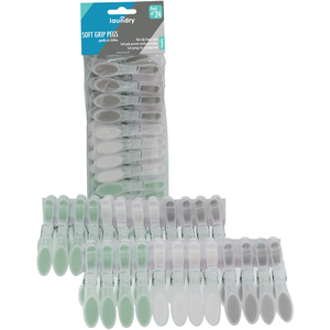 Soft Grip Plastic Clothes Pegs - 72 Pack