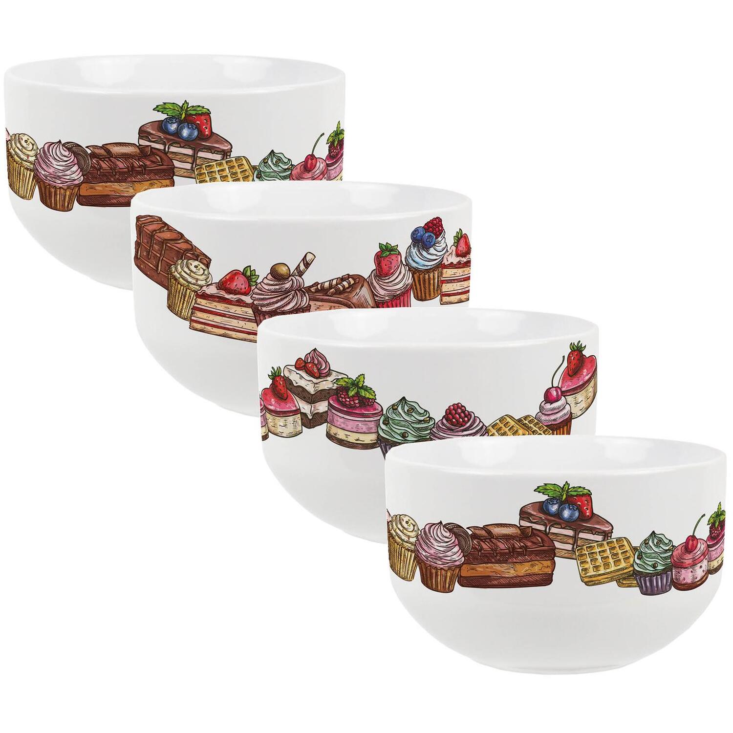 Purely Home Dessert Ceramic Bowl - Brown / 4