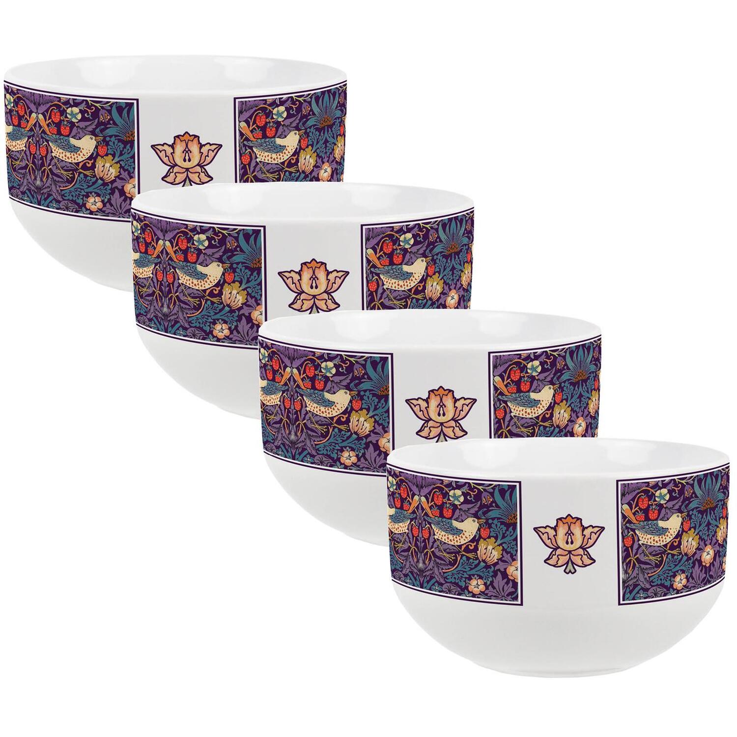 Image of Purple Strawberry Thief Ceramic Bowl -&hellip;