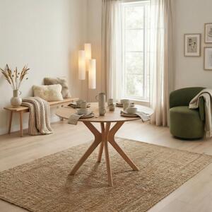 Mette Round Wood Veneer Wood 4-6 Seater Dining Table