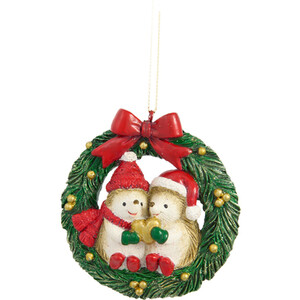 Cosy Christmas Hedgehog Decoration