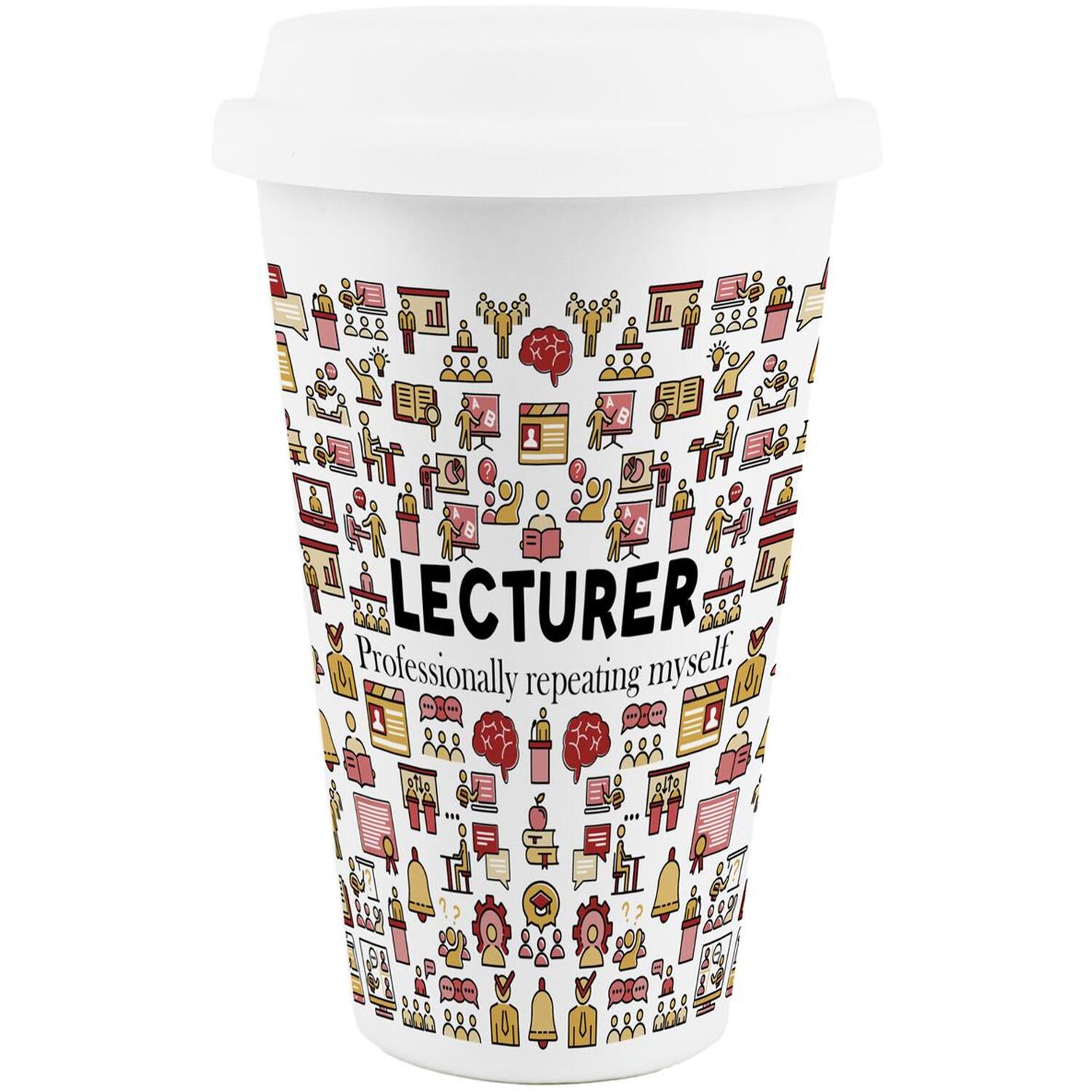 Image of Novelty Lecturer Ceramic Travel Mug -&hellip;