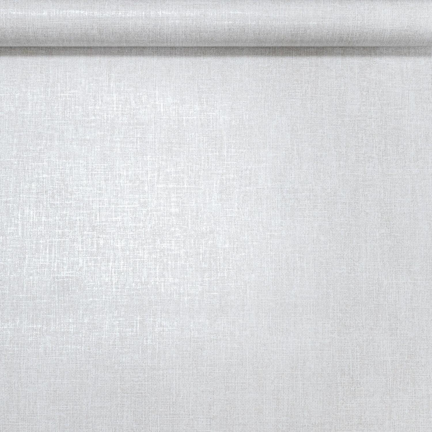 Cream Textured Wallpaper Linen Effect Silver Metallic Shimmer HeavyWeight Muriva - Image 4