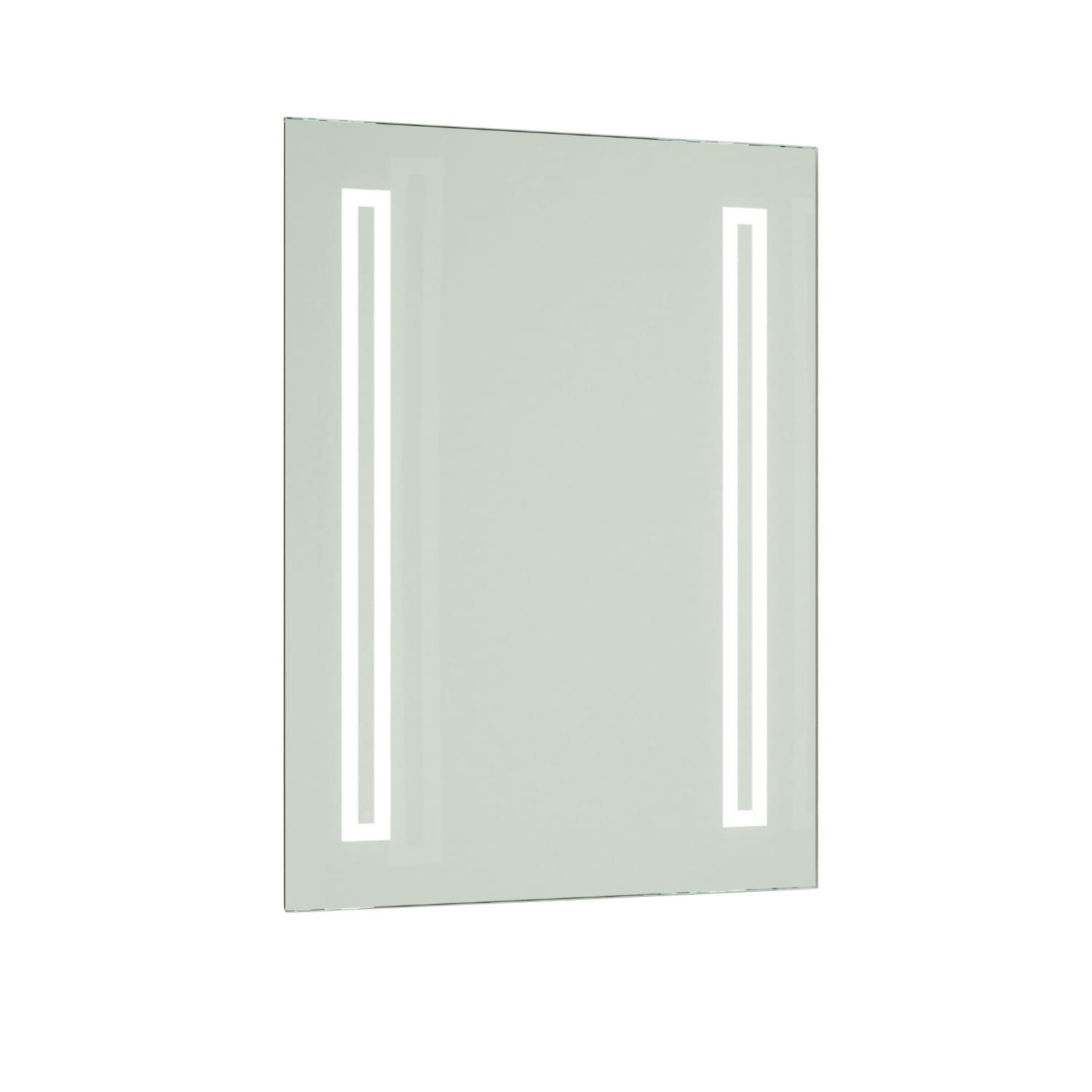 First Choice Lighting Battery Operated Illuminated Bathroom 600mm Strip Rectangular Mirror in Clear