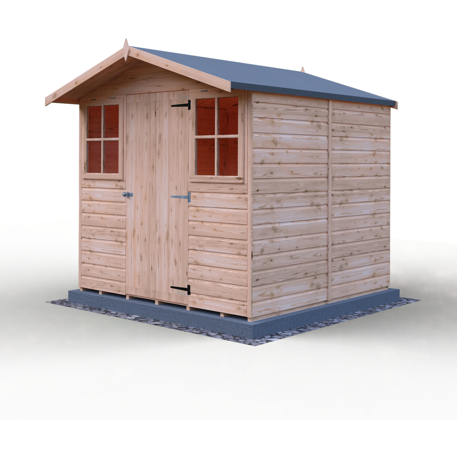 Shire Casita 7x9ft Wooden Shiplap Shed with Veranda - Brown - 7ft - Image 4