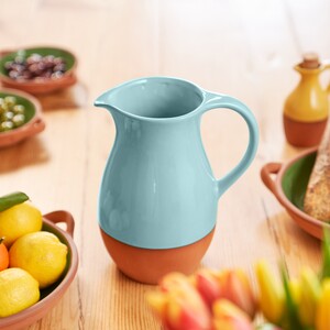 Dexam Sintra Glazed Terracotta Jug - Duck Egg