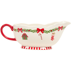 Christmas Print Gravy Boat