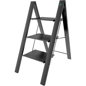 TUFFMATE Ladder Folding 3 Step Ladder with Handrail