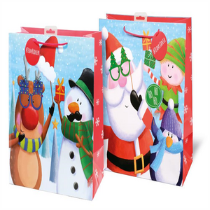 Pack of 24 Selfie Design Giant Square Christmas Gift Bags